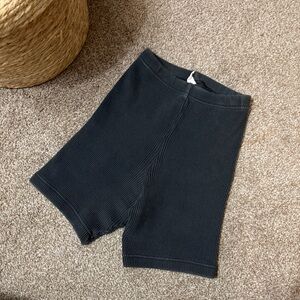 Ilana Kohn Cotton Ribbed Azia Black Bike Shorts Size 1 Stretchy Great Condition